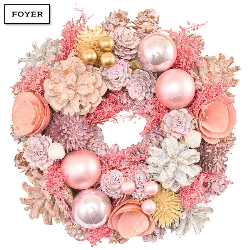 ■FOYER（ホワイエ）■■2025AW　先行予約■　ミニリースピンクコーンボールミックスラメ