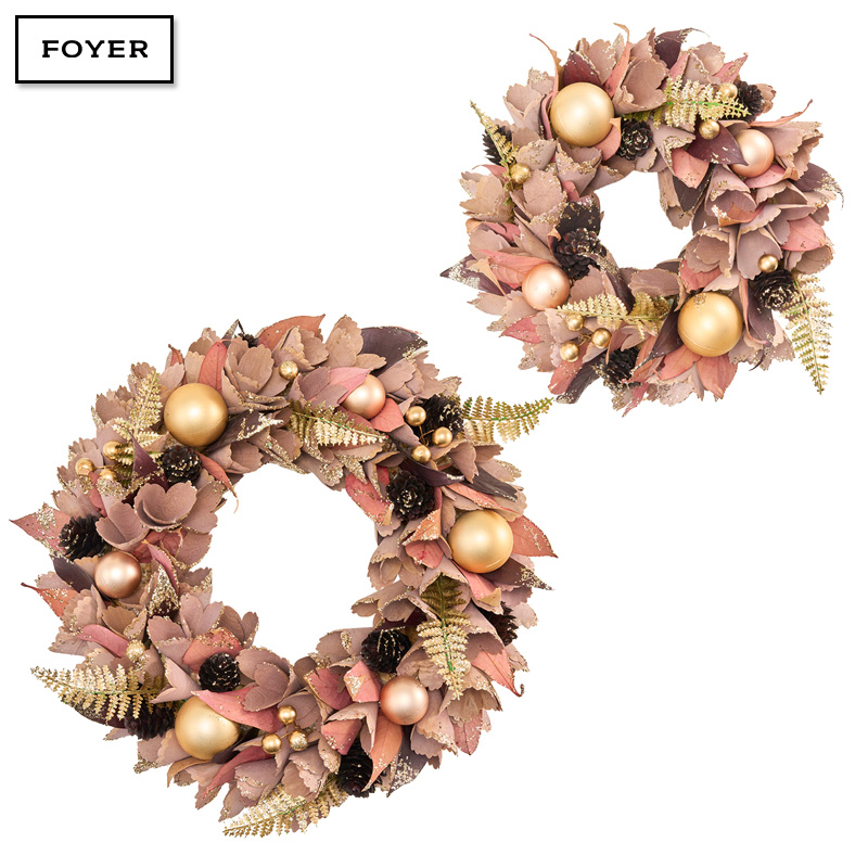 ■FOYER（ホワイエ）■■2025AW　先行予約■　リースピンクシャトルボールリーフラメ