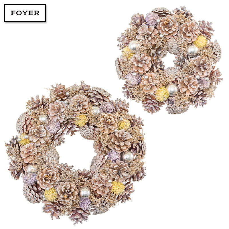 ■FOYER（ホワイエ）■■2025AW　先行予約■　リースパープルペールコーンボールラメ
