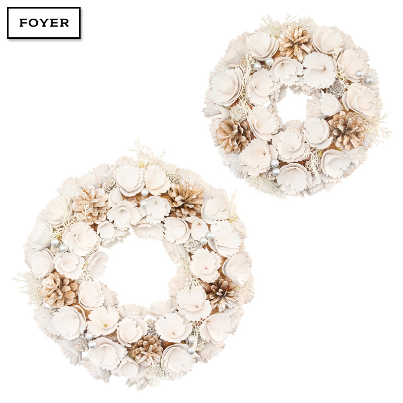 ■FOYER（ホワイエ）■■2025AW　先行予約■　リースホワイトフリル眠りコーンズ
