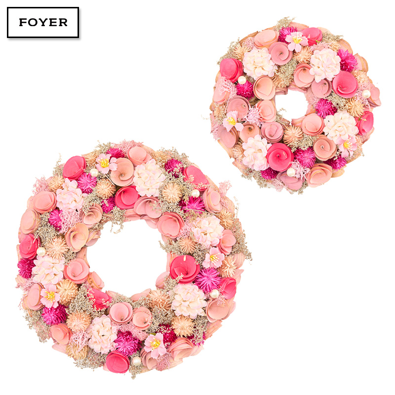 ■FOYER（ホワイエ）■■2025AW　先行予約■　リースピンク眠りフラワーモケミックス
