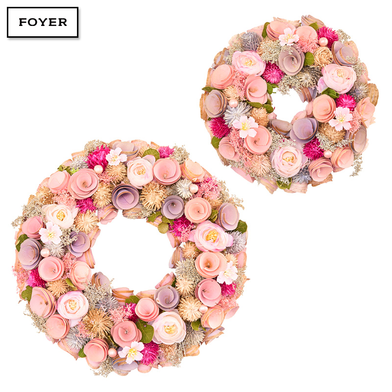 ■FOYER（ホワイエ）■■2025AW　先行予約■　リースピンクパープル眠りフラワーズ