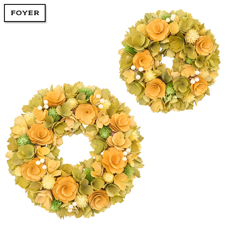 ■FOYER（ホワイエ）■■2025AW　先行予約■　リースグリーンイエローミックスモケ