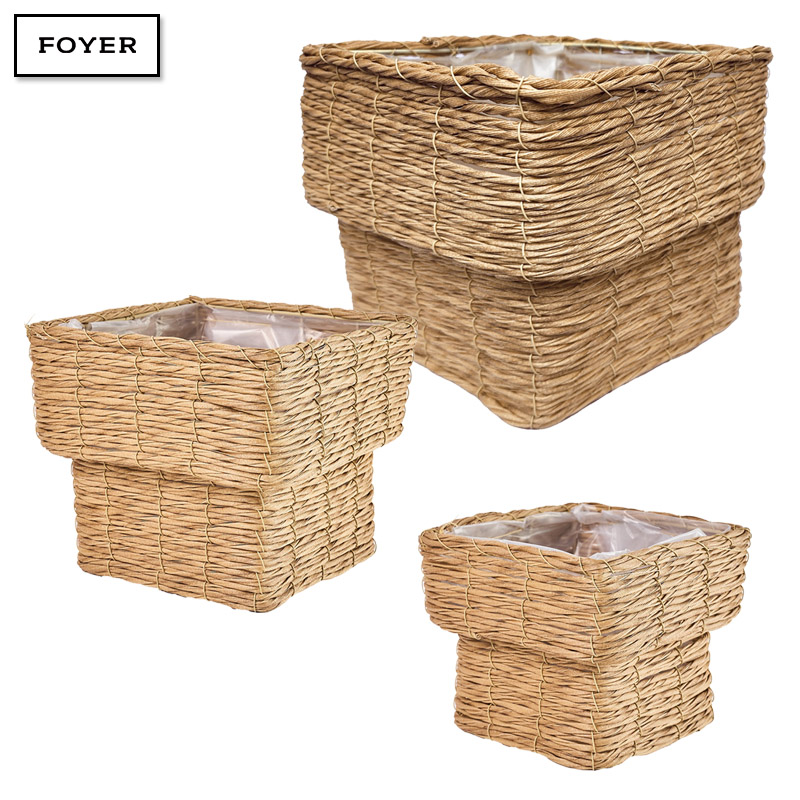 ■FOYER（ホワイエ）■■2026AW　新作■　PE コード角型スタッキン　ナチュラル