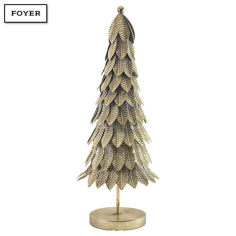 ■FOYER（ホワイエ）■■クリスマスグッズ■■2026X'mas　新作■　BG メタルリーフツリーアンティークゴールド