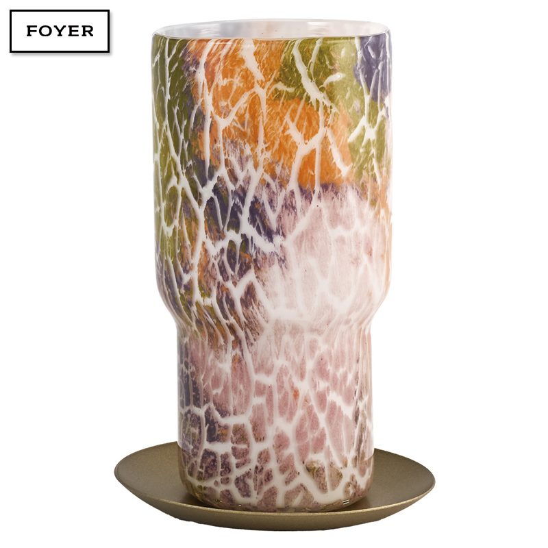 ■FOYER（ホワイエ）■■2026SS　新作■　DG ガラスステップロングポット＆ソーサー　クラックライト