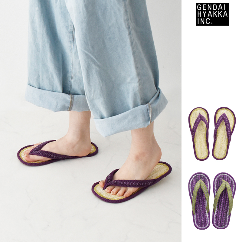 ■現代百貨■■2026SS　先行予約■　コットンサンダル　ナス