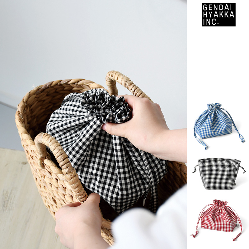 ■現代百貨■■2026SS　先行予約■　Bonnie　ランチ巾着　ギンガムチェック