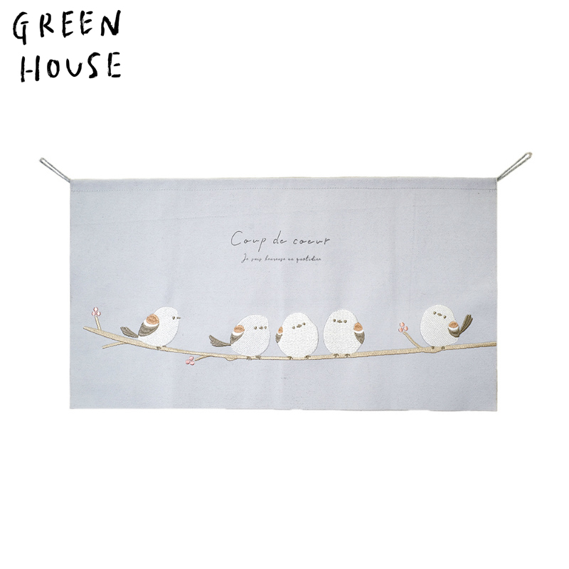 ■GREEN HOUSE(グリーンハウス）■■X'mas■　刺繍ワイドタペストリー　シマエナガ