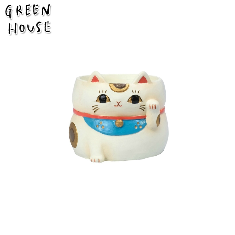 ■GREEN HOUSE(グリーンハウス）■■お正月グッズ■　リトルレジンポット　招き猫