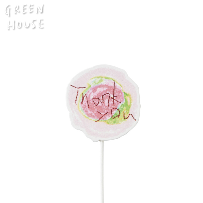 ■GREEN HOUSE(グリーンハウス）■■母の日特集■■2024SS　新作■　木製プレートピック　アート　Thank you
