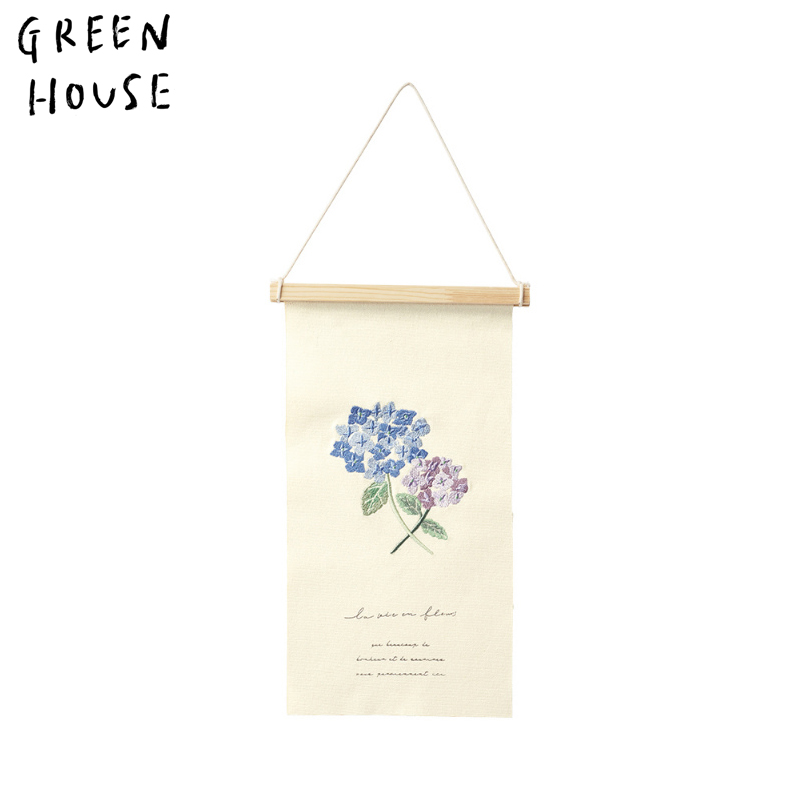 ■GREEN HOUSE(グリーンハウス）■■2024SS　新作■　刺繍タペストリー　アジサイ　Sサイズ