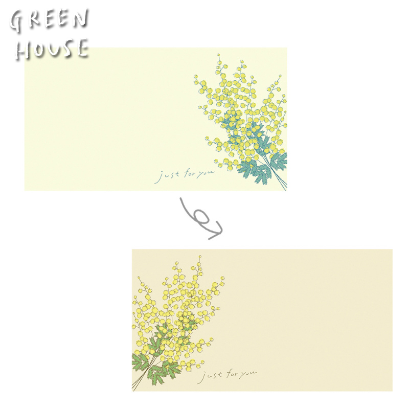 ■GREEN HOUSE(グリーンハウス）■■母の日特集■■2024SS　新作■　ギフトメッセージカード　ミモザ2