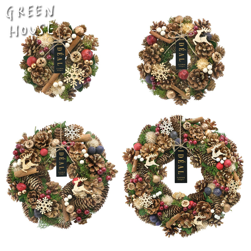 ■GREEN HOUSE(グリーンハウス）■■2024X'mas　新作■　ナチュラルリース　ブラウンフォレスト2024