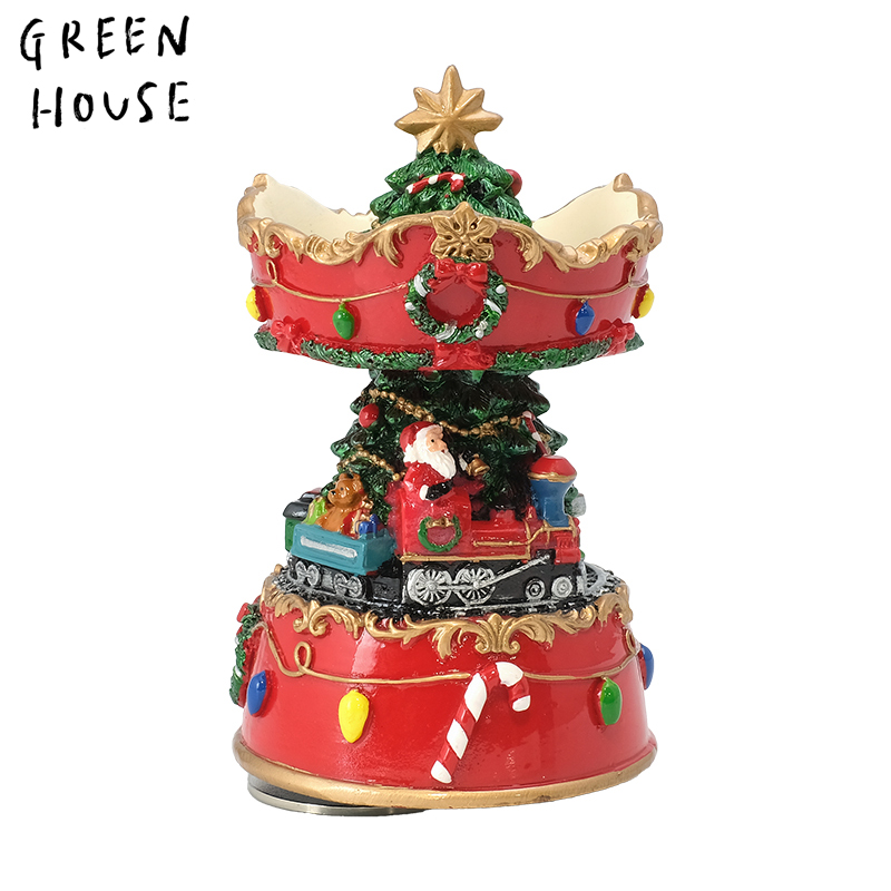 ■GREEN HOUSE(グリーンハウス）■■2024X'mas　先行予約■　レジンツリーオルゴール　遊園地