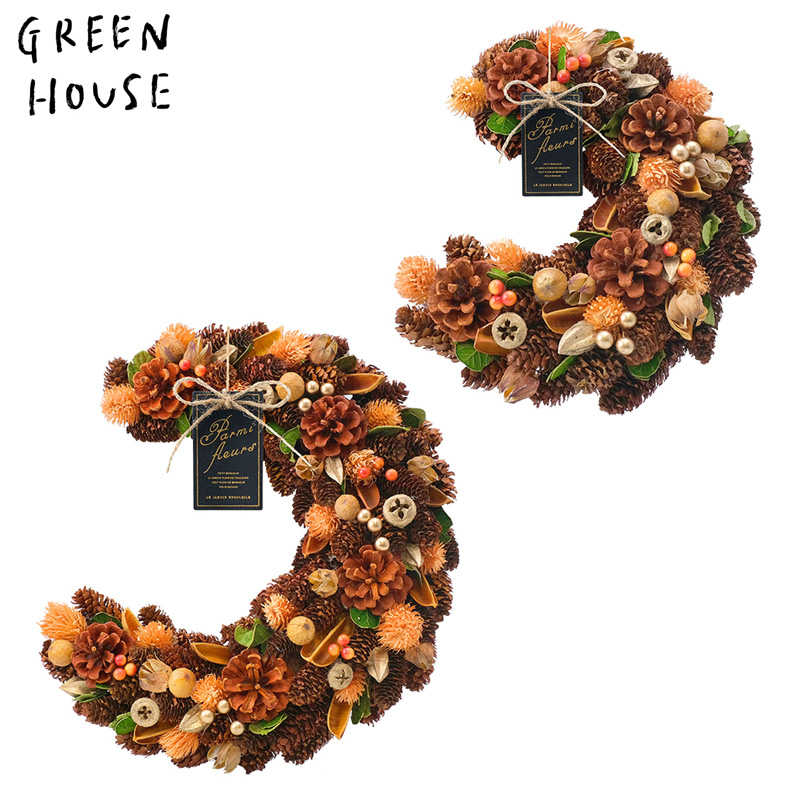 ■GREEN HOUSE(グリーンハウス）■■2025ハロウィン　先行予約■　クレッセントリース　オレンジオータム