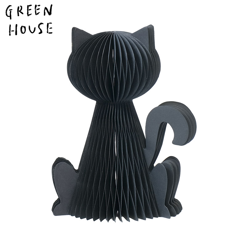 ■GREEN HOUSE(グリーンハウス）■■2025ハロウィン　先行予約■　ハニカムオーナメント　黒猫