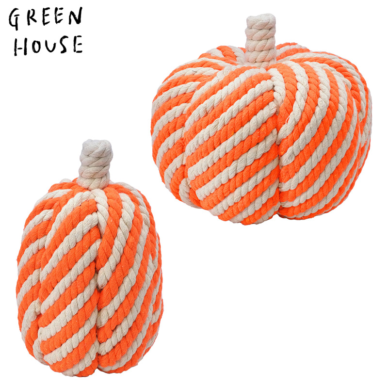 ■GREEN HOUSE(グリーンハウス）■■2025ハロウィン　先行予約■　ニットパンプキン　ストライプ
