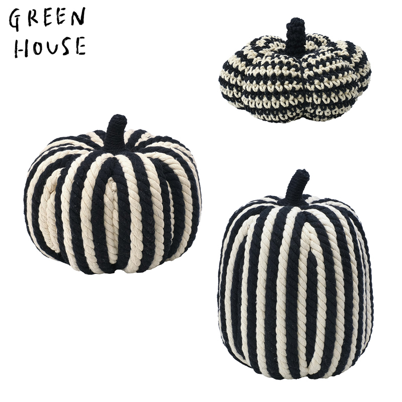 ■GREEN HOUSE(グリーンハウス）■■2025ハロウィン　先行予約■　ニットパンプキン　モノトーン