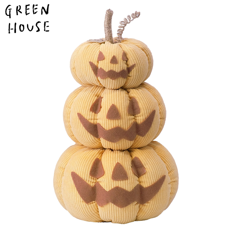 ■GREEN HOUSE(グリーンハウス）■■2025ハロウィン　先行予約■　かぼちゃオーナメント　コーデュロイ　3段