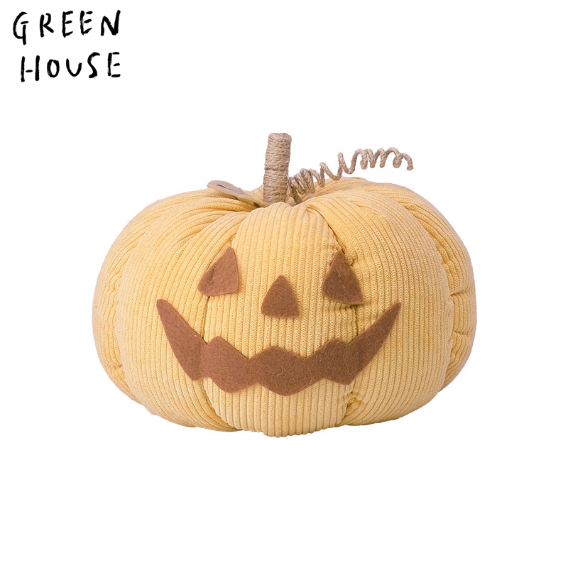 ■GREEN HOUSE(グリーンハウス）■■2025ハロウィン　先行予約■　かぼちゃオーナメント　コーデュロイ　Lサイズ