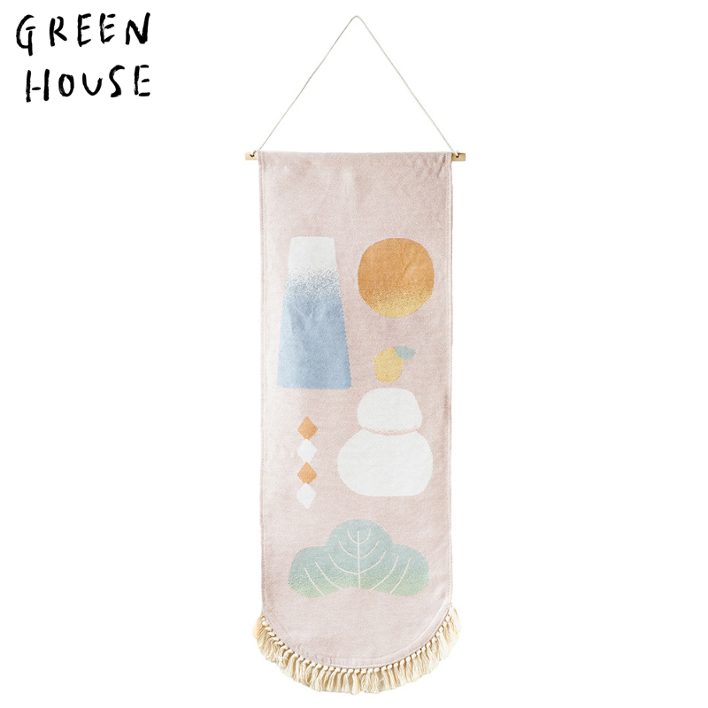 ■GREEN HOUSE(グリーンハウス）■■2025　お正月グッズ　新作■　ゴブラン織りタペストリー　正月モチーフ　Lサイズ