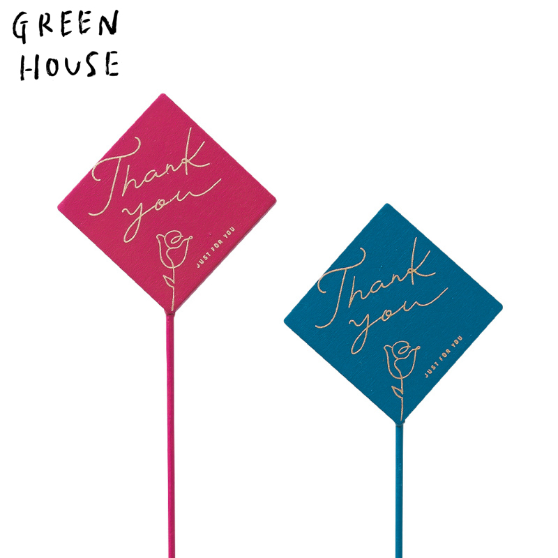 ■GREEN HOUSE(グリーンハウス）■■2025SS　新作■　木製プレートピック　ダイヤローズ（2種×各6本）