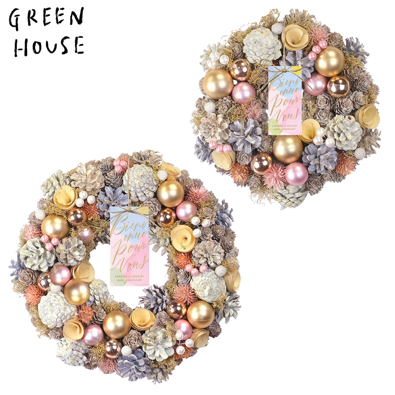 ■GREEN HOUSE(グリーンハウス）■■2025X'mas　先行予約■　ナチュラルリース　パインルミナス