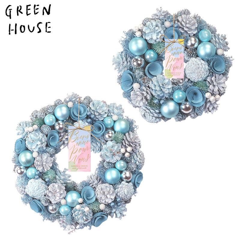 ■GREEN HOUSE(グリーンハウス）■■2025X'mas　先行予約■　ナチュラルリース　ブルーベリールミナス