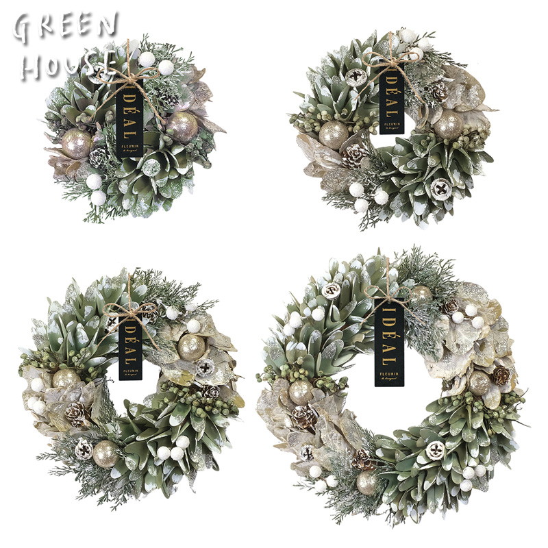 ■GREEN HOUSE(グリーンハウス）■■2025X'mas　先行予約■　ナチュラルリース　グリーンスパイラル