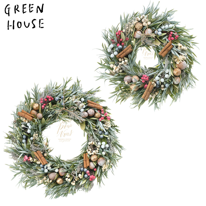 ■GREEN HOUSE(グリーンハウス）■■2025X'mas　先行予約■　ナチュラルリース　シャビークリスマス