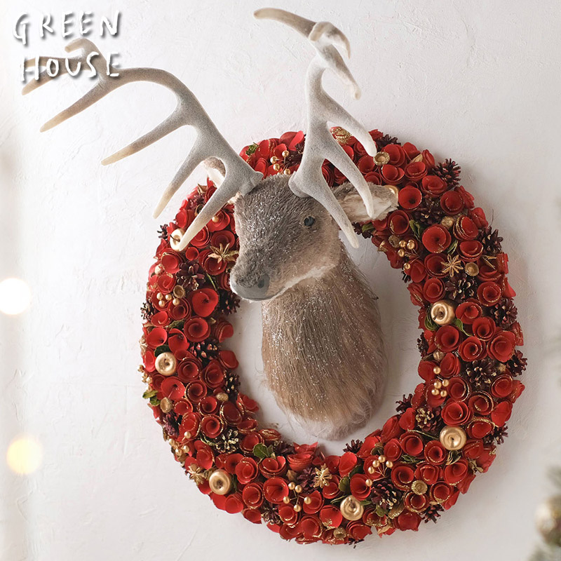 ■GREEN HOUSE(グリーンハウス）■■2025X'mas　先行予約■　ナチュラルBIGリース