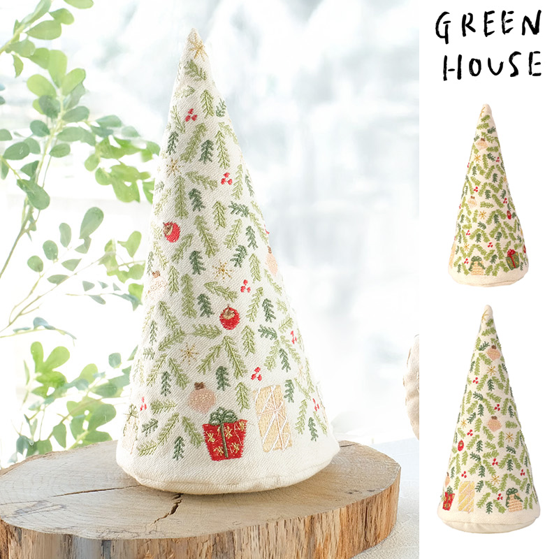 ■GREEN HOUSE(グリーンハウス）■■2025X'mas　先行予約■　刺繍オーナメント　ツリー