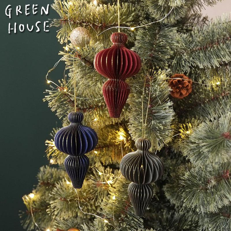 ■GREEN HOUSE(グリーンハウス）■■2025X'mas　先行予約■　ハニカムオーナメント（3種×各1個）