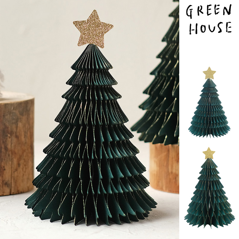 ■GREEN HOUSE(グリーンハウス）■■2025X'mas　先行予約■　ハニカムオーナメント　ツリー