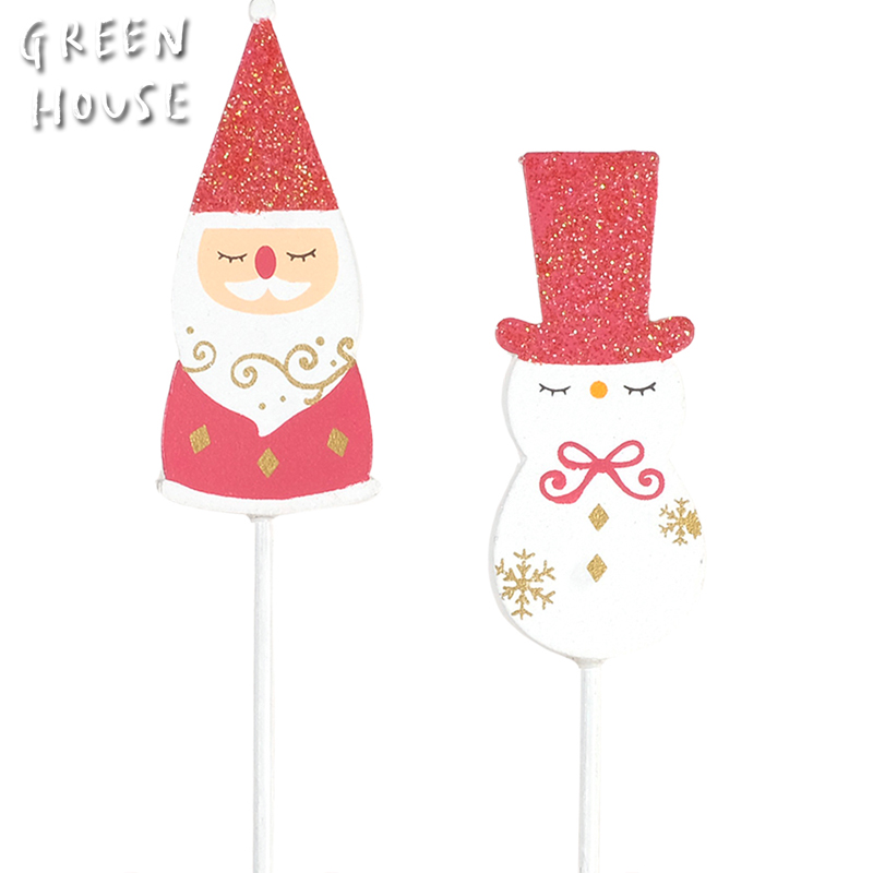 ■GREEN HOUSE(グリーンハウス）■■2025X'mas　先行予約■　木製プレートピック（2種×各6個）