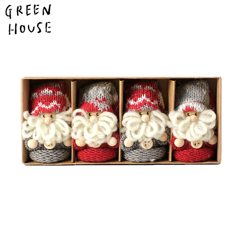 ■GREEN HOUSE(グリーンハウス）■■2025X'mas　先行予約■　ふわふわオーナメントBOX　ノルディックミニサンタ