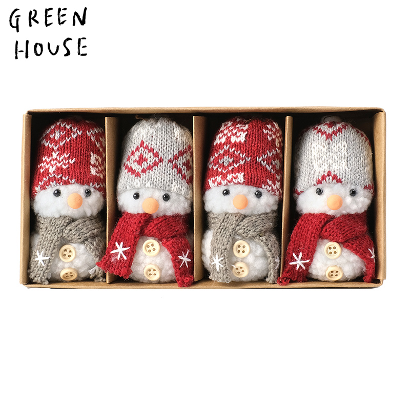 ■GREEN HOUSE(グリーンハウス）■■2025X'mas　先行予約■　ふわふわオーナメントBOX　ノルディックミニスノーマン