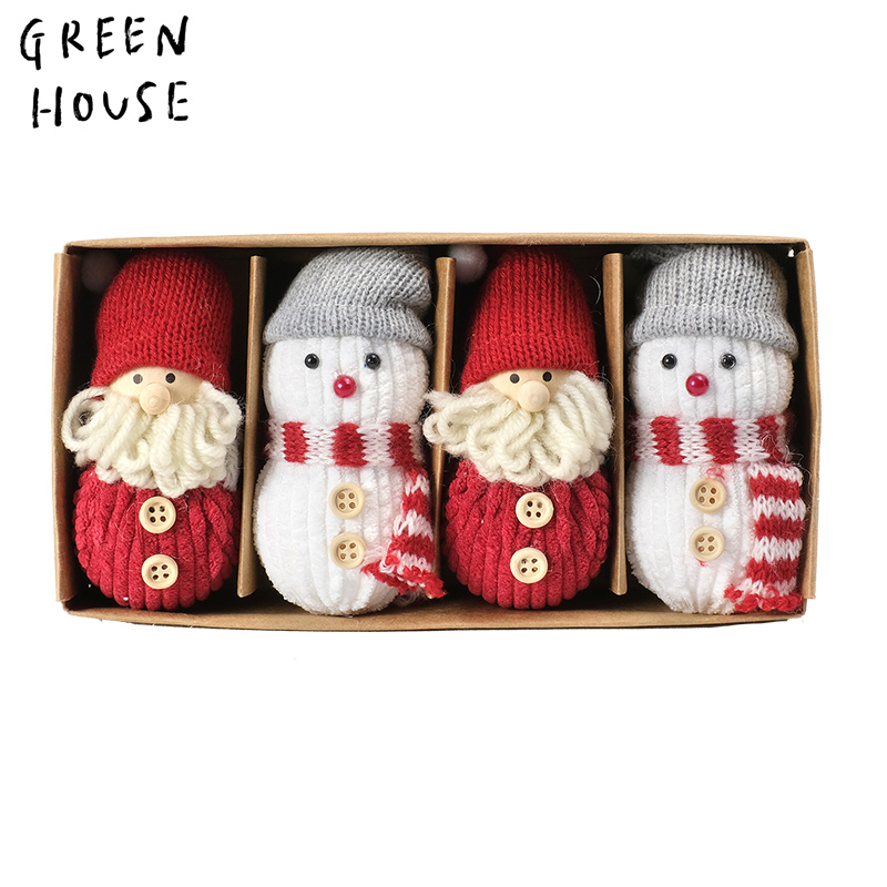 ■GREEN HOUSE(グリーンハウス）■■2025X'mas　先行予約■　ふわふわオーナメントBOX　あったかサンタ＆スノーマン