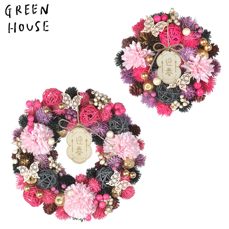 ■GREEN HOUSE(グリーンハウス）■■2026　お正月グッズ　先行予約■　ジャパネスクリース　紅梅の花影