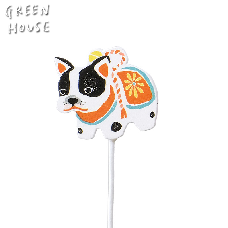 ■GREEN HOUSE(グリーンハウス）■■2026　お正月グッズ　先行予約■　木製プレートピック　狛犬こうめ