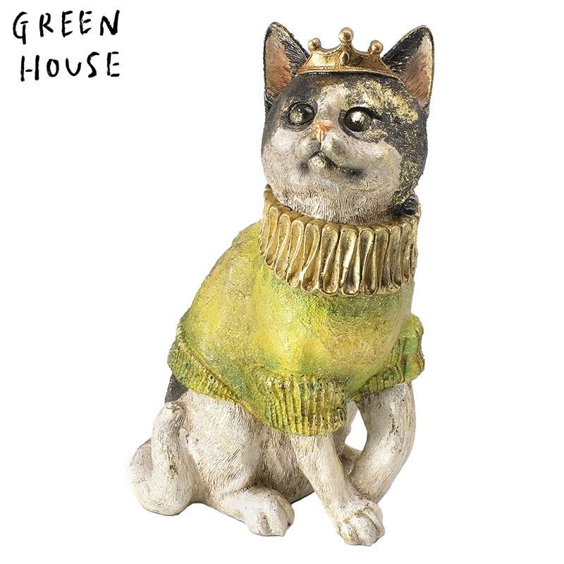 ■GREEN HOUSE(グリーンハウス）■■2025AW　先行予約■　ロイヤルキャットオーナメント　お座り