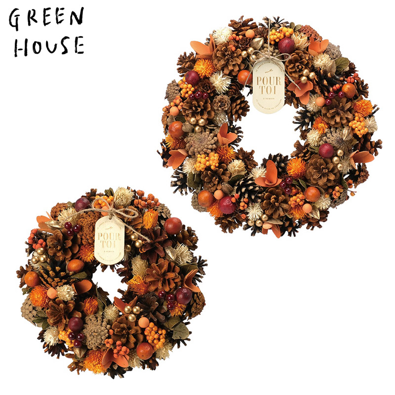 ■GREEN HOUSE(グリーンハウス）■■2026ハロウィン　先行予約■　HWナチュラルリース　オータムパレット