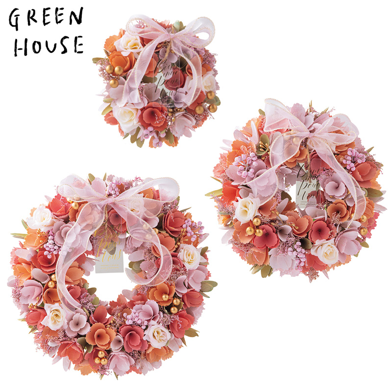 ■GREEN HOUSE(グリーンハウス）■■2026SS　先行予約■　ナチュラルリース　ブロッサムシフォン