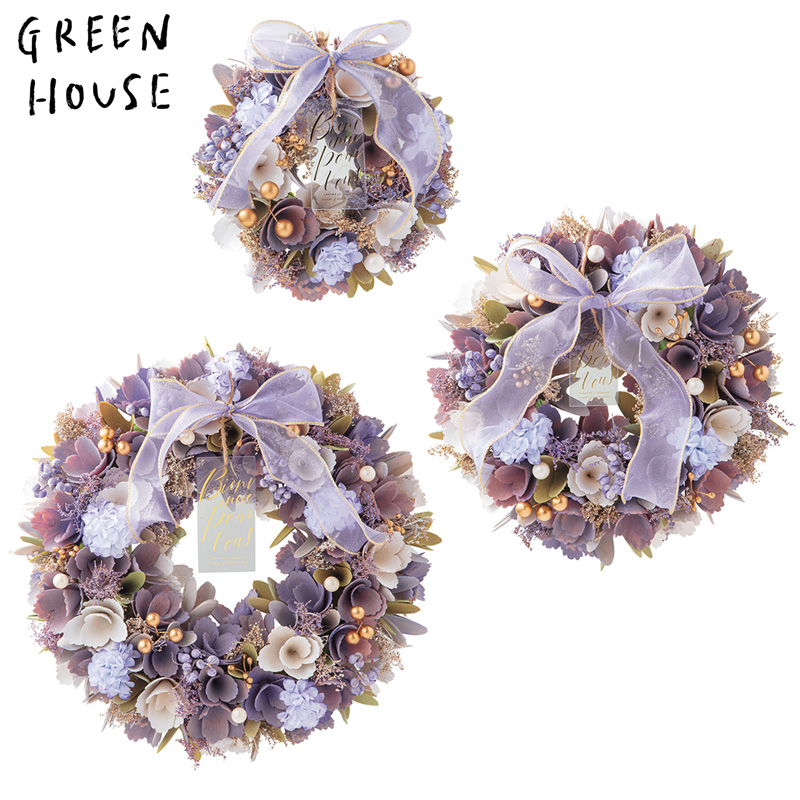 ■GREEN HOUSE(グリーンハウス）■■2026SS　先行予約■　ナチュラルリース　ラベンダーシフォン