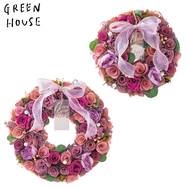 ■GREEN HOUSE(グリーンハウス）■■2026SS　先行予約■　ナチュラルリース　オペラモーヴ