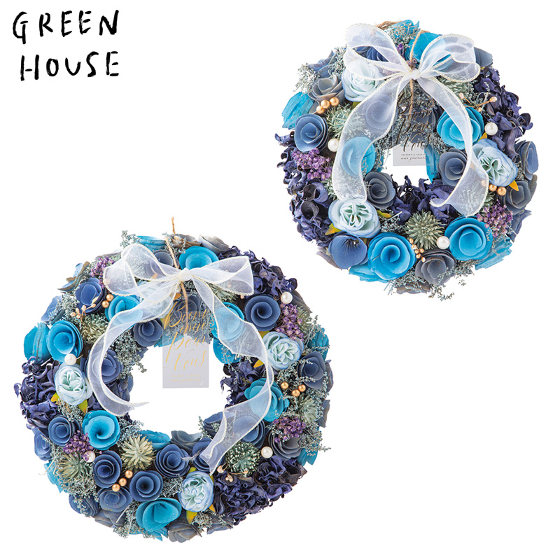 ■GREEN HOUSE(グリーンハウス）■■2026SS　先行予約■　ナチュラルリース　オペラブルー