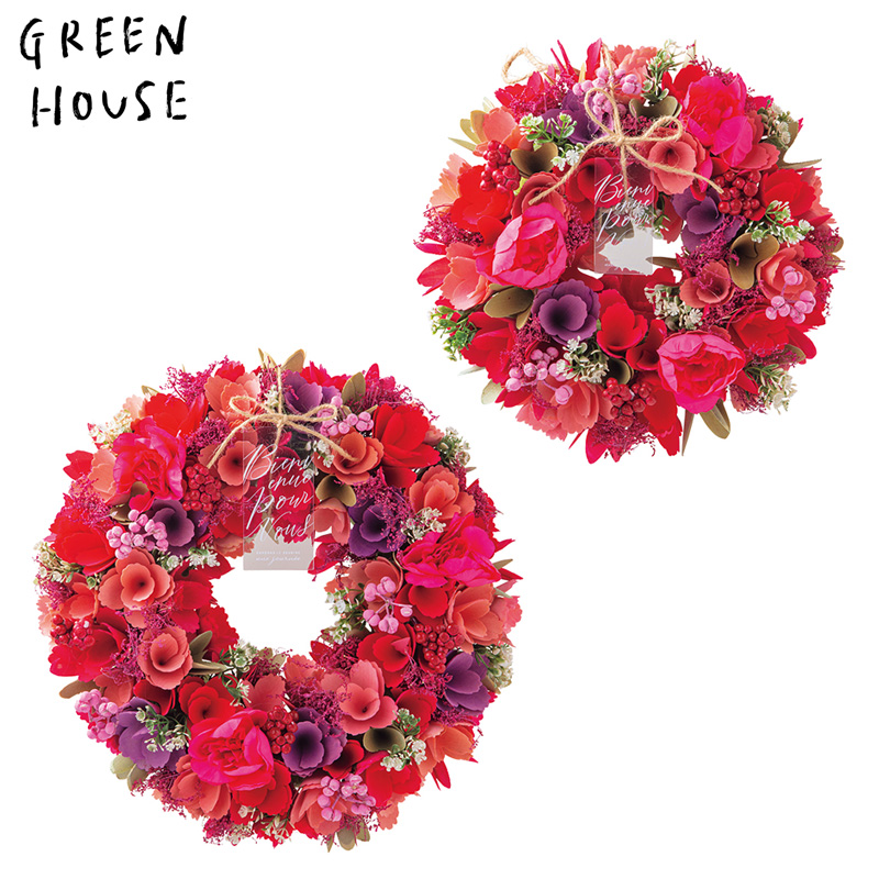 ■GREEN HOUSE(グリーンハウス）■■2026SS　先行予約■　ナチュラルリース　ベリーパッション