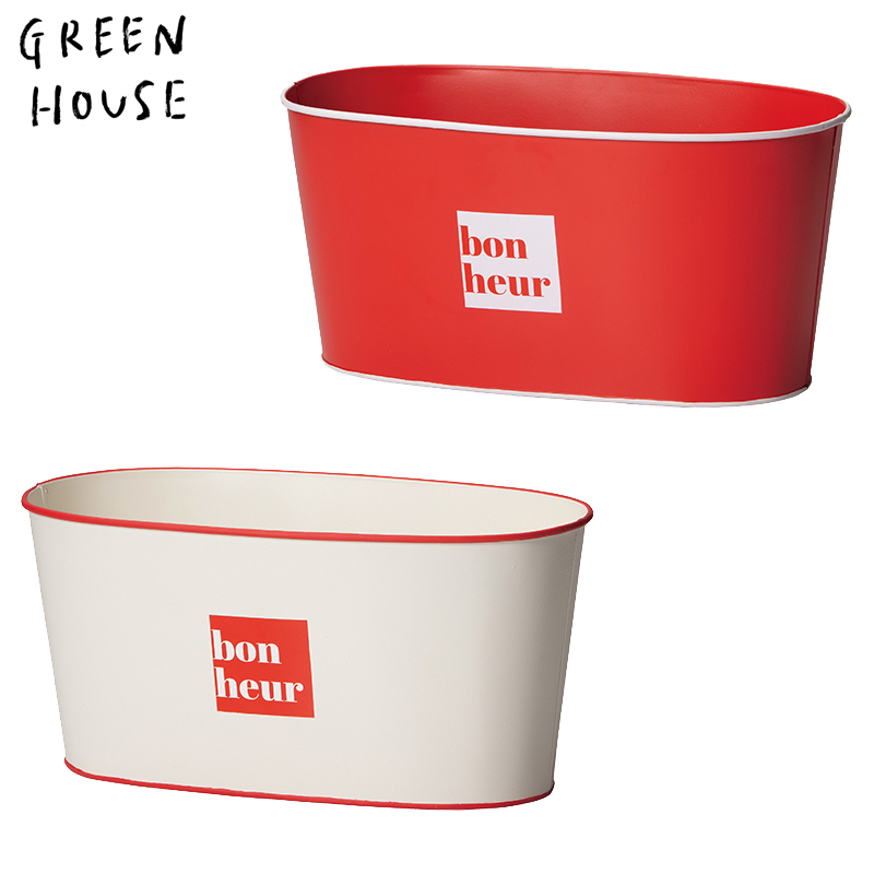 ■GREEN HOUSE(グリーンハウス）■■2026SS　先行予約■　ネオレッドバイカラーブリキ　オーバル　Mサイズ