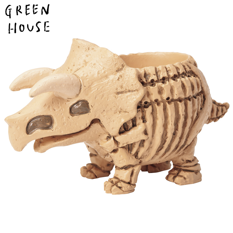 ■GREEN HOUSE(グリーンハウス）■■2026SS　先行予約■　リトルレジンポット　化石　トリケラトプス